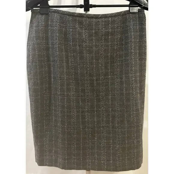 NWT Calvin Klein Gray Textured Pencil Skirt size 10 - Picture 1 of 5